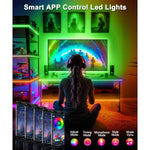LED_Lights_for_TV,_TV_LED_Backlight_9.84_ft_RGB_TV_LED_Lights_That_Change_with_TV_Lights_Behind,USB_LED_Strip_Lights_for_TV_with_Remote_APP_Control,Bluetooth_LED_Light_Strips_for_TV