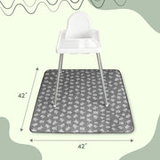 S&T_INC._Baby_Splat_Mat_for_Under_High_Chair,_Water_Resistant_Floor_Mat,_42_Inches_by_42_Inches,_Grey_Scatter