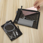 HRX_Package_Nylon_Mesh_Cosmetic_Zipper_Bags,_6PCS_Black_Makeup_Pouches_Travel_Organizer_Case_for_Purse_Diaper_Bag_(A5_x_3pcs,_A6_x_3pcs)