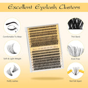 QUEWEL_DIY_Lash_Extension_Kit,_320_Pcs_Lash_Clusters_Kit_with_Lash_Bond_and_Seal_Cluster_Lashes_Glue_Remover_Eyelash_Clusters_Applicator_Tool_for_Natural_Look_DIY_At_Home(ZS-30D+40D-kit)_Makeup_Eyelashes_Extensions_Eyelash_Extension_Cosmetic