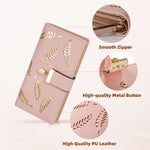 Women's_Long_Leaf_Bifold_Wallet_Leather_Card_Holder_Purse_Zipper_Buckle_Elegant_Clutch_Wallet_Handbag_for_Women_-_Pink_wallet_for