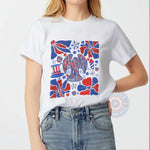 T‑shirt sweatshirt hoodie with a vibrant eagle and fireworks pattern – perfect for celebrating Independence Day on the 4th of July
