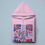 T‑shirt sweatshirt hoodie with a vibrant eagle and fireworks pattern – perfect for celebrating Independence Day on the 4th of July