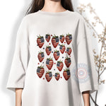 Independence Day Strawberry Hoodie T-Shirt Sweatshirt Get Festive for the 4th of July with This American Flag Decorated Strawberry Design - Tee Beats