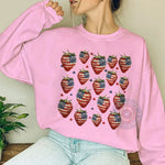 Independence Day Strawberry Hoodie T-Shirt Sweatshirt Get Festive for the 4th of July with This American Flag Decorated Strawberry Design - Tee Beats