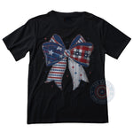 4th of July USA Bow T-Shirt Patriotic America Sweatshirt Independence Day Hoodie