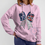 4th of July USA Bow T-Shirt Patriotic America Sweatshirt Independence Day Hoodie