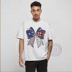 4th of July USA Bow T-Shirt Patriotic America Sweatshirt Independence Day Hoodie
