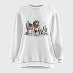 Patriotic Cowboy Dog 4th of July unisex T‑shirt sweatshirt hoodie – Western‑style Independence Day design