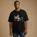 Patriotic Cowboy Dog 4th of July unisex T‑shirt sweatshirt hoodie – Western‑style Independence Day design