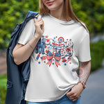 Patriotic Mama 4th of July T-shirt/Sweatshirt/Hoodie with Stars, Stripes & Bow - gift for Independence Day - Tee Beats