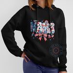 Patriotic Mama 4th of July T-shirt/Sweatshirt/Hoodie with Stars, Stripes & Bow - gift for Independence Day - Tee Beats