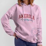 America 1776 Retro T-Shirt Patriotic 4th of July Sweatshirt USA Hoodie Design