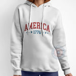 America 1776 Retro T-Shirt Patriotic 4th of July Sweatshirt USA Hoodie Design