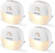 AUVON_Plug_in_Night_Light_with_Motion_Sensor_and_Dusk_to_Dawn_Sensor,_Mini_Warm_White/Cool_White_LED_Nightlight_with_1-50_lm_Adjustable_Brightness_for_Bathroom,_Hallway,_Stairs,_Bedroom,_Kitchen,_4_Packs