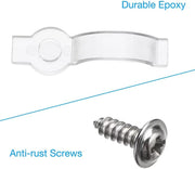 100_Pack_Strip_Light_Mounting_Bracket,Transparent_Fixing_Clips_for_10mm_Wide_IP65_Waterproof_5050_LED_Strip_Light,One_Side_Fixing,100_Screws_Included