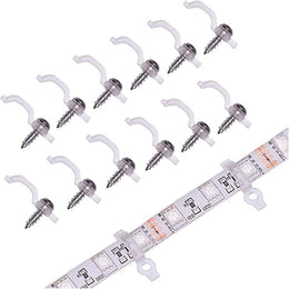 100_Pack_Strip_Light_Mounting_Bracket,Transparent_Fixing_Clips_for_10mm_Wide_IP65_Waterproof_5050_LED_Strip_Light,One_Side_Fixing,100_Screws_Included