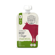 Serenity_Kids_6+_Months_Baby_Food_Pouches_Puree_Made_With_Ethically_Sourced_Meats_&_Organic_Veggies_|_3.5_Ounce_BPA-Free_Pouch_|_Grass_Fed_Beef_&_Ginger,_Pea,_Bell_Pepper,_Broccoli_|_1_Count