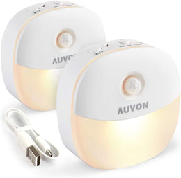 AUVON_Rechargeable_Battery_Night_Light,_Mini_with_Motion_Sensor,_Warm_White_LED_Stick-On_Closet_Light_with_Dusk_to_Dawn_Sensor,_Adjustable_Brightness_for_Wall,_Stairs,_Hallway,_Cabinet_(2_Pack)
