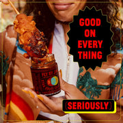 Xtra_Spicy_Chili_Crisp,_Hot_Savory_Tingly_Crunchy_Chili_Oil_Sauce_w_Sichuan_Pepper,_Good_on_Everything_Hot_Sauce,_All-Natural_and_Vegan,_Made_with_Extra_Hot_Chilis