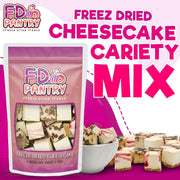 Freeze_Dried_Cheesecake_New_York_Style,_Caramel_Chocolate_Chip_and_Strawberry_Swirl_Crunchy_Treat_Resealable_Bag_4.1_oz_Cheese_Cake
