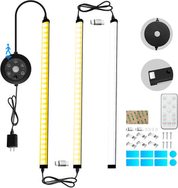 Black/White_Plug_in_Under_Cabinet_Light_bar_with_Motion_Sensor,_Dimmable,_Remote_Control,Color_and_Brightness_Adjustable,_Magnet_LED_Strip_Lights_for_Kitchen,_Workbench,_and_Closet_3_Pack