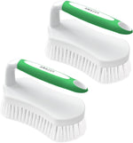Amazer_Scrub_Brush_for_Cleaning_Comfort_Grip_Shower_Scrubber_Stiff_Bristles_with_Handle_Heavy_Duty_Cleaner_Brush_for_Tub_Sink_Carpet_Floor_-_Pack_of_2_(Green+Green)