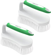 Amazer_Scrub_Brush_for_Cleaning_Comfort_Grip_Shower_Scrubber_Stiff_Bristles_with_Handle_Heavy_Duty_Cleaner_Brush_for_Tub_Sink_Carpet_Floor_-_Pack_of_2_(Green+Green)