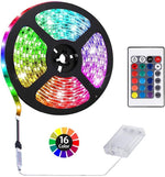 3.3FT/6.6_ft_Battery_Powered_LED_Strip_Lights,_Flexible_Color_Changing_RGB_LED_Light_Strip,_TV_Backlight_Background_Lighting