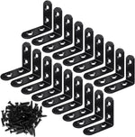 18PCS_L_Bracket_Corner_Bracket,_FATLODA_Stainless_Steel_L_Brackets_for_Shelves,_Black_Small_Right_Angle_Bracket,_Metal_Corner_Brace_for_Wood_Furniture_Cabinet_Chair_with_72PCS_Screws_(1.57x1.57_in)