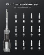 13-in-1_Multi-bit_Screwdriver_Set_Tool_All_in_One,_[Super_Durable]_Screw_Driver_Set_Kit,_Flat_Head,_Philips,_Torx,_Hex,_Square,_Repair_Kit,_Man_Gift_Nut_Driver
