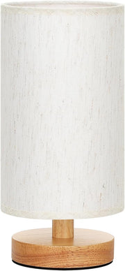 Fenmzee_Small_Table_Lamp_for_Bedroom_-_Inline_Control,_Bedside_Lamp_with_3000K_A15_LED_Blub,_Easy_Assembly_(Cream_Shade_-_Wood_Base,_9
