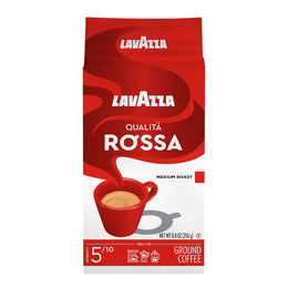 Lavazza_Qualita_Rossa_Ground_Coffee,_Medium_Roast,_Arabica_and_Robusta_Blend,_8.8_oz_Brick