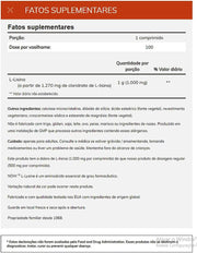 NOW_Foods_Supplements,_(L-Lysine_Hydrochloride)_1,000_mg,_Double_Strength,_Amino_Acid,_100_Tablets