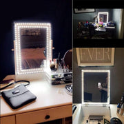 13ft/4M_Led_Vanity_Mirror_Lights_Kit_Bendable_NO_Need_to_Cut_Vanity_Make-up_Mirror_Cloakroom_Adjustable_Flexible_Strip_Light_Table_Set_with_Dimmer_and_Power_Supply_Mirror_Not_Included