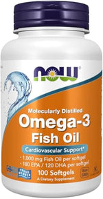 NOW_Supplements,_Omega-3_180_EPA_/_120_DHA,_Molecularly_Distilled,_Cardiovascular_Support,_100_Softgels