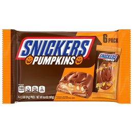 SNICKERS_Pumpkins_Milk_Chocolate_Halloween_Candy_Bar,_Pumpkin_Candy_for_Trick_or_Treat,_Halloween_Party_Favors,_Snacks_and_More_6_Pack,_1.1_Oz