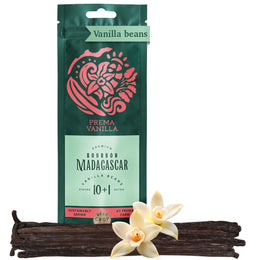 PREMA_VANILLA_Madagascar_Vanilla_Beans,_Grade_A_Bourbon_Pods_For_Making_Vanilla_Extract,_Good_For_Cooking_And_Baking,_Rich_and_Intense_Aroma,_Pack_of_10_Beans_Plus_1_Gift_Bean