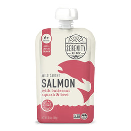 Serenity_Kids_6+_Months_Baby_Food_Pouches_Puree_Made_With_Ethically_Sourced_Meats_&_Organic_Veggies_|_3.5_Ounce_BPA-Free_Pouch_|_Wild_Caught_Salmon,_Butternut_Squash,_Beet_|_1_Count