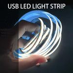 A_5V_USB_LED_Light_Strip,_COB_LED_Strip_Lights,_White_5V_LED_Lights,_Small_LED_Strip_Light,_TV_Lights_for_TV_Under_Cabinet_Kitchen_Living_Room_Shelving_or_Displays_(White/Warm_3.28ft/6.56ft)
