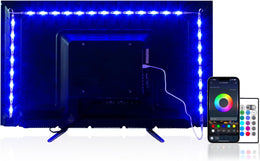 PANGTON_VILLA_Led_Strip_Lights_8.2ft/14.3ft_for_40-60in/65-75in_TV,_USB_LED_TV_Backlight_Kit_with_Remote_-_16_Color_5050_LEDs_Bias_Lighting_for_HDTV