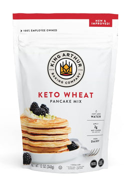 King_Arthur_Keto_Wheat_Pancake_Mix:_Low_Carb,_High_Protein_Breakfast_Solution_-_Just_Add_Water_for_Fluffy_Pancakes_or_Waffles_-_Non-GMO,_Kosher_Certified,_12_oz_Pouch