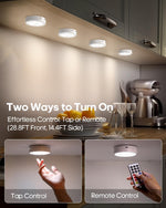 Puck_Lights_with_Remote,_13_RGB_Colors_LED_Under_Cabinet_Lights,_Rechargeable_Baterry_Operated_Under_Cabinet_Lighting_Tap_Lights,_Stick_on_Lights_with_Dimmer_and_Timer