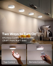 Puck_Lights_with_Remote,_13_RGB_Colors_LED_Under_Cabinet_Lights,_Rechargeable_Baterry_Operated_Under_Cabinet_Lighting_Tap_Lights,_Stick_on_Lights_with_Dimmer_and_Timer