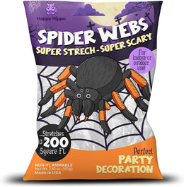 Happy_Hippo_Halloween_Spider_Web_Decoration,_200_Sqare_Feet_&_Plastic_Spiders,_Halloween_Party_Supplies,_Spider_Webs_(Small,_200_Sq_Feet)_(8_Fake_Spiders_Included)