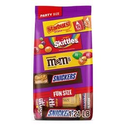 M&M'S_Peanut,_SNICKERS,_STARBURST_&_SKITTLES_Fun_Size_Individually_Wrapped_Halloween_Candy_Variety_Pack,_19.44_oz_Bulk_Candy_Bag