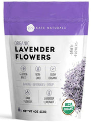 Kate_Naturals_Dried_Lavender_Flowers_for_Tea,_Syrup,_Lemonade,_Soap_Making._Edible_Culinary_Grade_Buds_(4oz,_Organic,_Food_Grade)