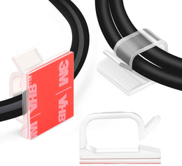 60_PCS_XHF_5/8”_Adhesive_Cable_Wire_Clips_Clear,_Outdoor_Christmas_Light_Clips,_Cable_Staples_Cable_Management_Wire_Organizer_Cord_Holder_for_Under_Desk,_Car,_Wall,_TV_PC_Ethernet_Cable