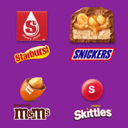 M&M'S_Peanut,_SNICKERS,_STARBURST_&_SKITTLES_Fun_Size_Individually_Wrapped_Halloween_Candy_Variety_Pack,_19.44_oz_Bulk_Candy_Bag