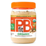 PBfit_8_Ounce_Organic_Peanut_Butter_Powder,_Powdered_Peanut_Spread_from_Real_Roasted_Pressed_Peanuts,_7g_of_Protein_7%_DV,_Gluten-Free,_60_calories,_87%_less_fat_(Pack_of_1)